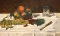Stillleben Früchte auf einem Tisch Eduard Manet